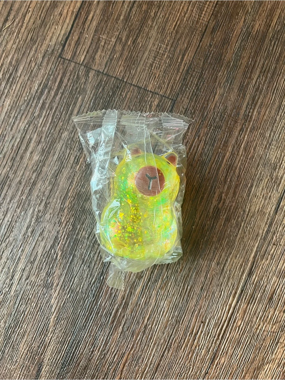 Glitter Yellow Groundhog Squishy | Slow Rising | Stress Relief Toy | New Sealed